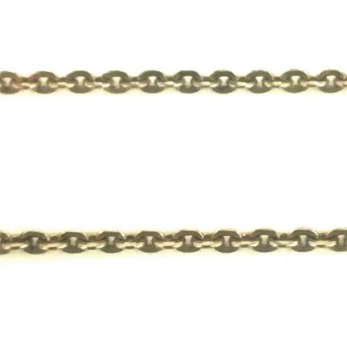 9CT YELLOW GOLD ROUND CURB LINK CHAIN