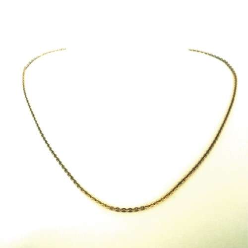 9CT YELLOW GOLD ROUND CURB LINK CHAIN
