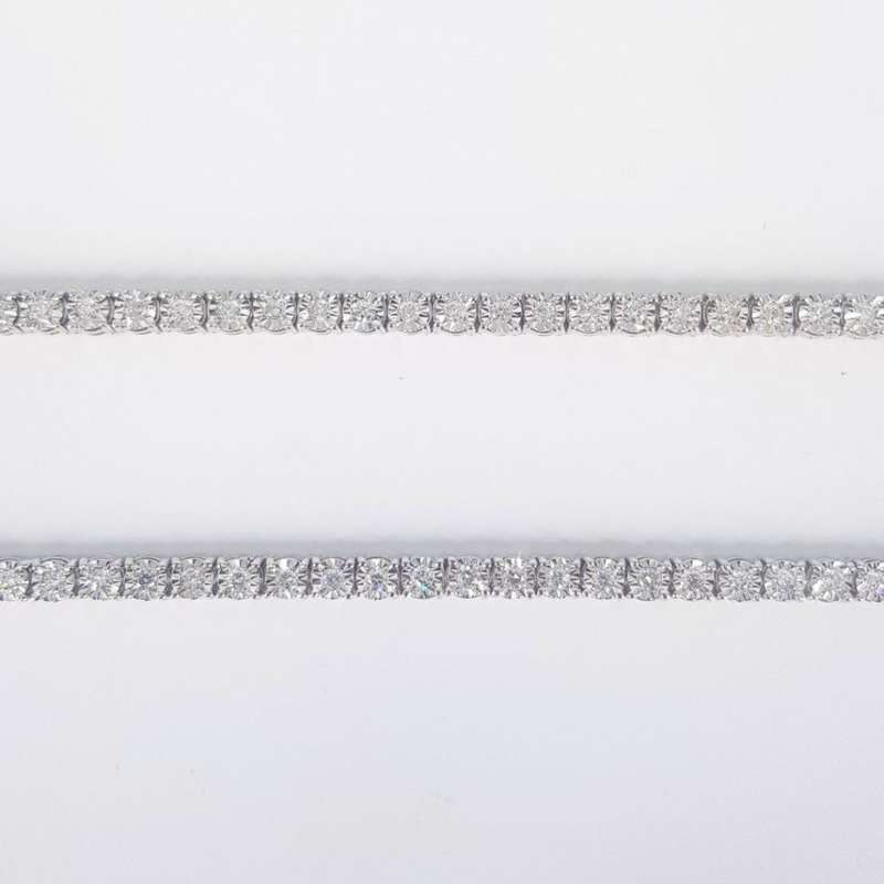 18CT WHITE GOLD DIAMOND TENNIS NECKLACE