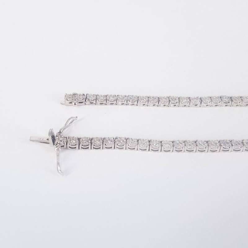 18CT WHITE GOLD DIAMOND TENNIS NECKLACE