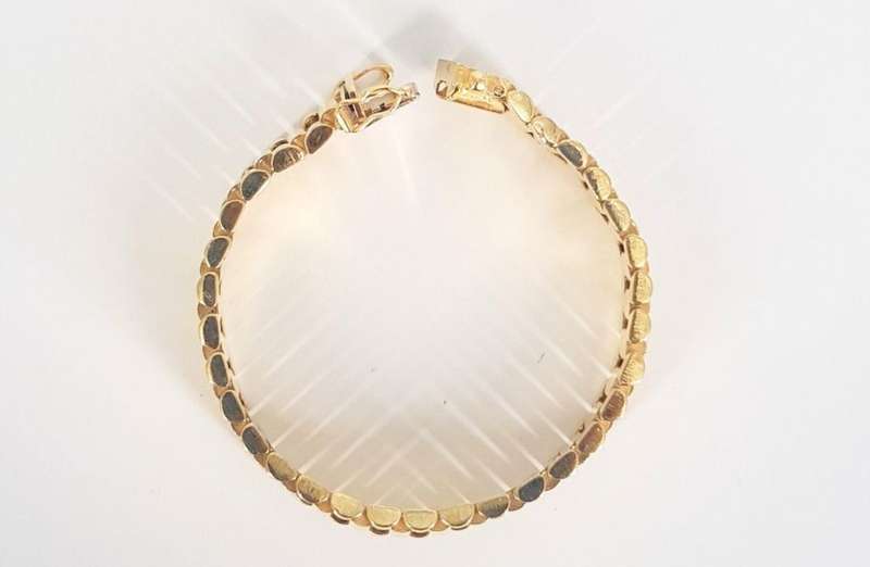 18CT YELLOW GOLD ROLEX STYLE BRACELET