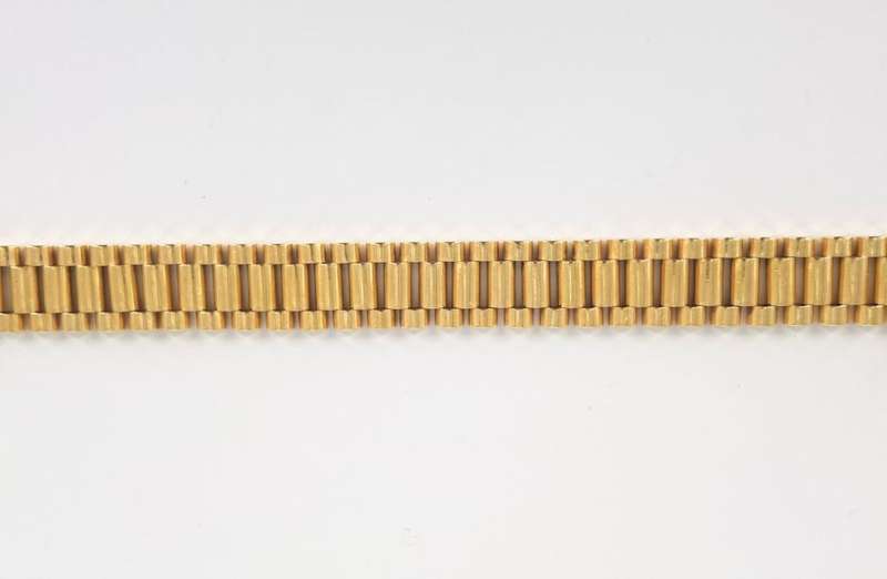 18CT YELLOW GOLD ROLEX STYLE BRACELET