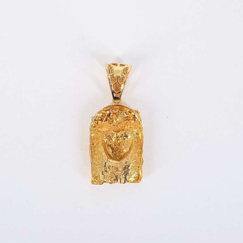 18CT YELLOW GOLD JESUS PENDANT