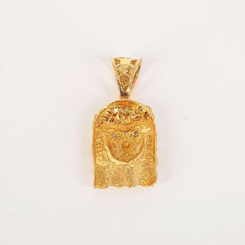 18CT YELLOW GOLD JESUS PENDANT