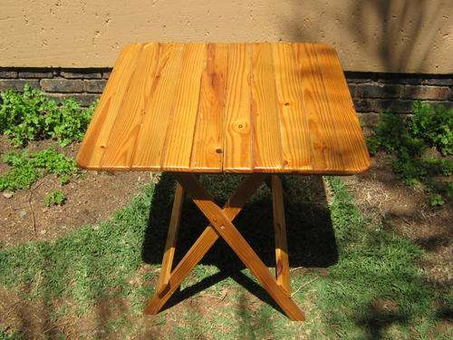 FOLDING VARNISHED PINE TABLE -DOWNSIZING SALE