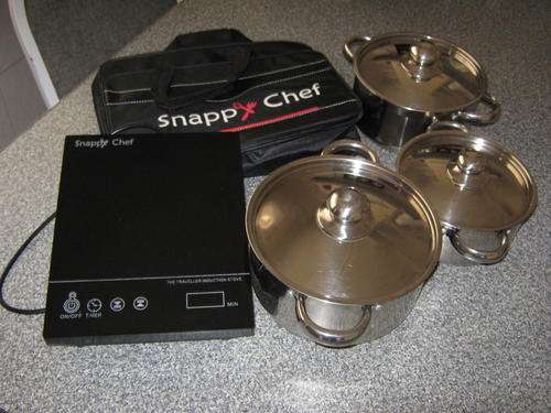 snappy chef induction stove & 3 x stainless steel