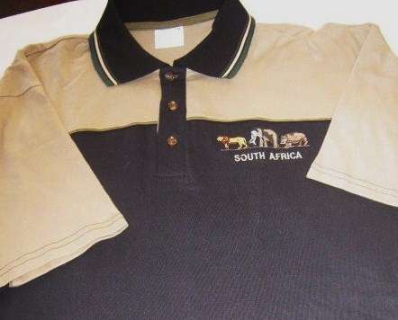 ***MED MENS SOUTH AFRICA EMBROIDERED GOLF SHIRT***