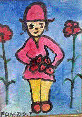 Fran Claerhout "Girl with Flowers"