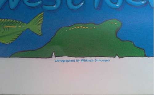 Norman Catherine  "FOOK ISLAND" Lithograph  by Whitnall Simonsen and Signed by Catherine
