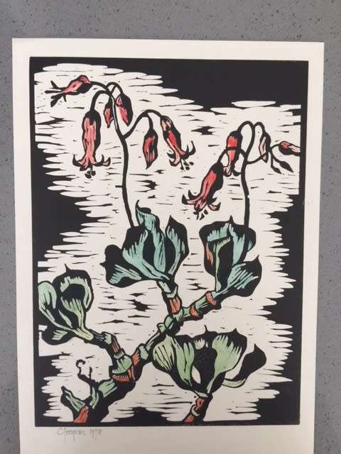 Gregoire Boonzaier  "Signed Lithograph 1978 Mexican Trumpets"