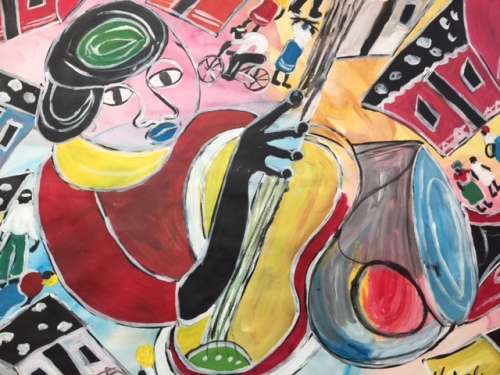 ELI KOBELI  "MUSICIANS" BEAUTIFUL PIECE OF ART!!!