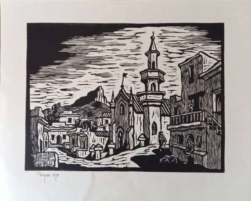 Greqoire Boonzaier  Set of six original Old Cape Linocuts, Signed and Dated. Edition 145/300