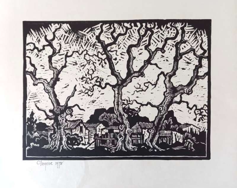 Greqoire Boonzaier  Set of six original Old Cape Linocuts, Signed and Dated. Edition 145/300