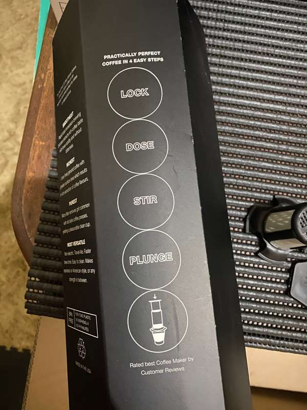 Aero press coffee and espresso maker