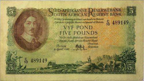 CRAZY R1 START!!! M H de Kock 5 Pounds Second Issue VF