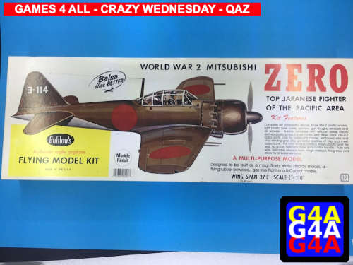 Guillow`s World War 2 Mitsubishi Zero - NEW!!!!! - DO NOT MISS IT