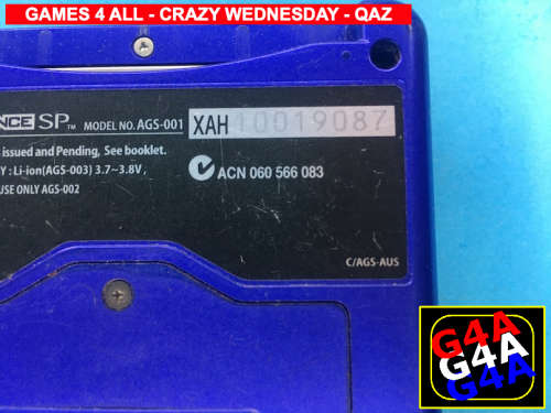 GamesBoy SP - Blue Unit - Working 100%