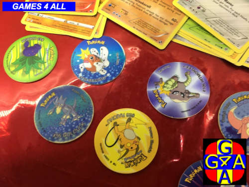 120+ Pokemon Cards (NO FAKES) & 12 Pokemon Tazos