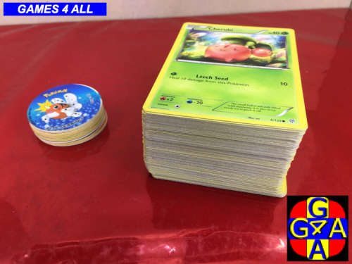 120+ Pokemon Cards (NO FAKES) & 12 Pokemon Tazos