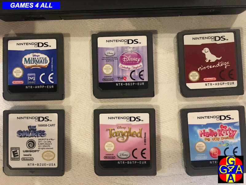 Nintendo DS + 6 Games + Charger + Bag