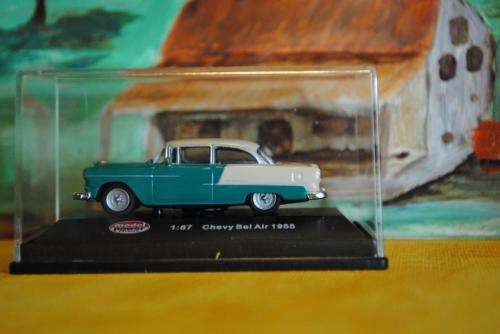 Model Power 1956 Chevrolet Belair Sedan Green and Cream 1:87 Ho Scale Railway Accessory
