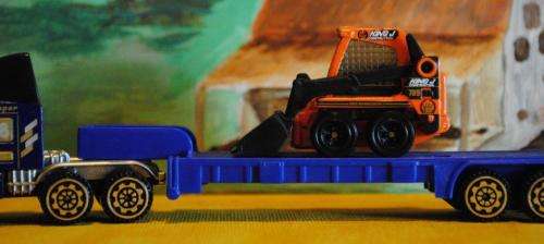 Chinese No Name Brand Low Loader  Blue 1:87 HO Scale