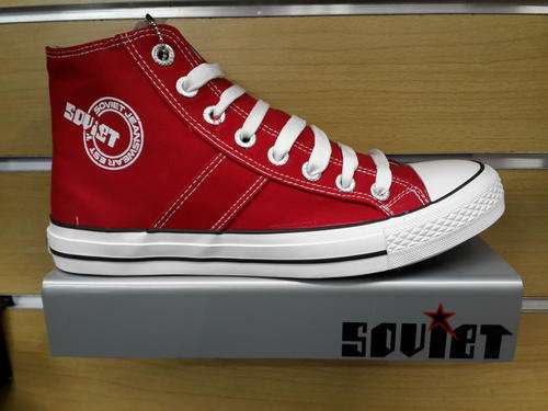 SOVIET BOOTS CANVAS** Men Sizes Available ** 6 7 8 9 10**** RED