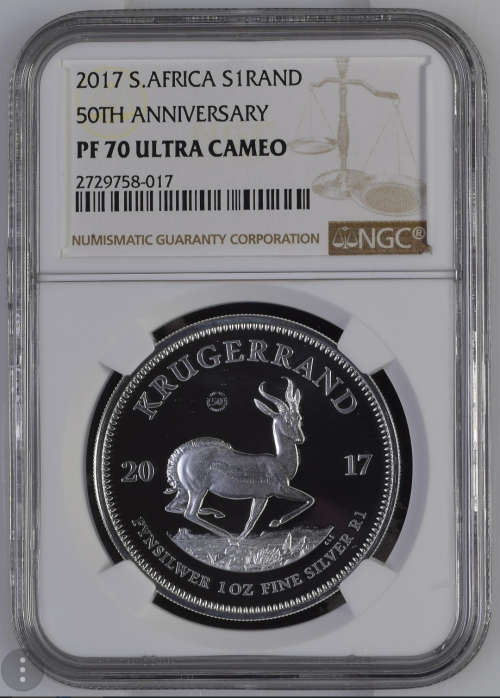 ###2017 Proof Silver Krugerand PF70 ### Finest known