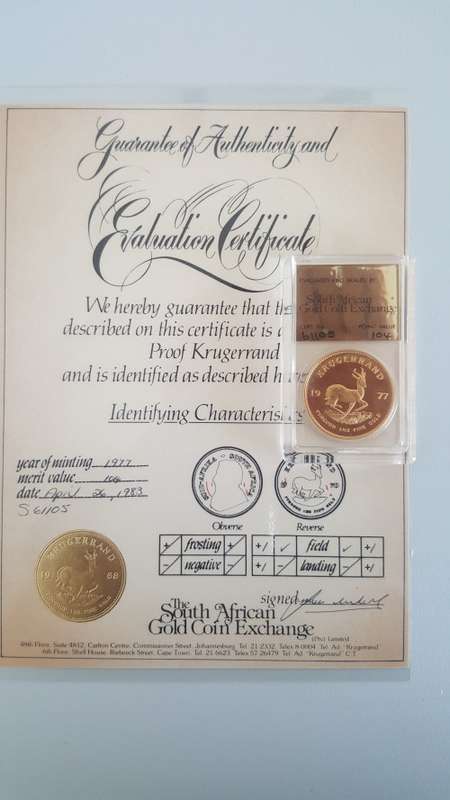 ###1977 Proof Krugerrand In SAGCE Slab ###104 Pt Value
