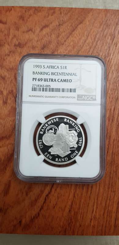 ###1993 Protea Banking PF69 Silver R1 Coin### High Grade