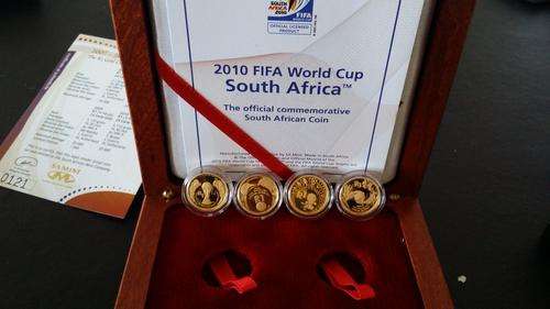 ###2007-2010 Fifa 4 1/10th oz Gold coin set### low start