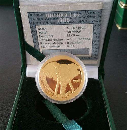 ###Rare 1996 Natura Elephant 1oz gold###Cheapest on bob