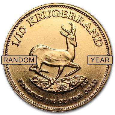 ###1/10th ounce gold krugerands now available ### on special