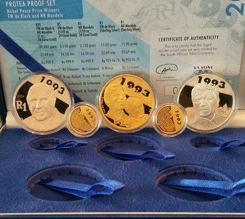 ###2007 Mandela De klerk Protea 5 Coin Proof set### Cheapest on bob