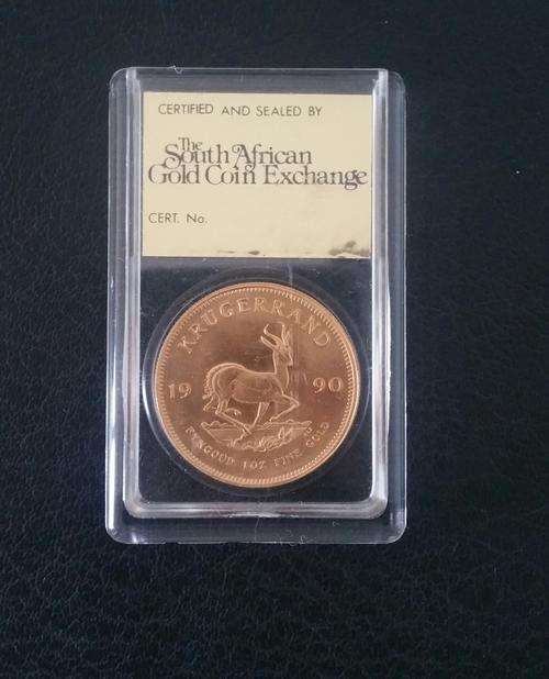 ###1990 1oz Kruger in SAGCE Slab###
