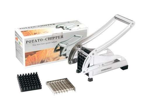 Potato Chipper Stainless Steel Vegetable Slicer French Fry Cutter Chopper Chips Tools