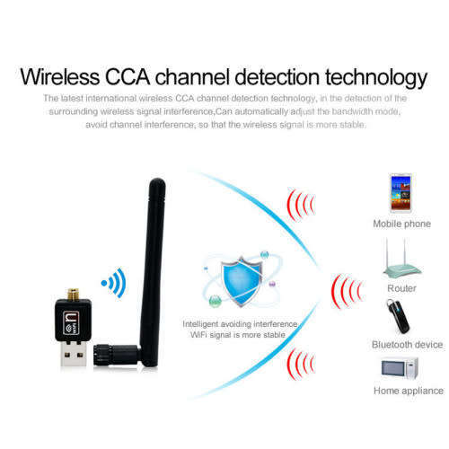 Mini USB WiFi Wireless Adapter Network LAN Card 802.11n/g/b 150Mbps With Antenna