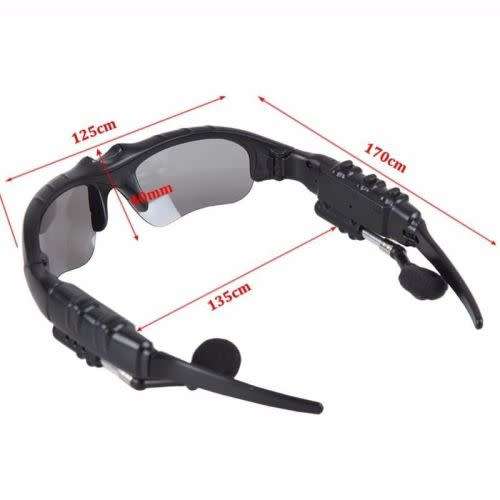 Bluetooth Sunglasses Wireless Headset Headphones Handfree For CellPhone With Mic