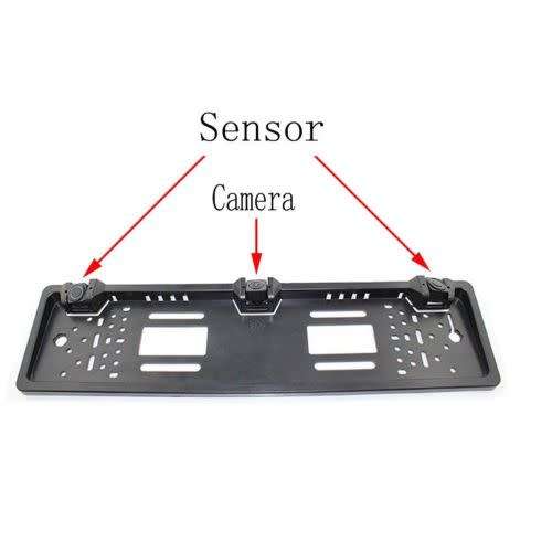 Car Parking Sensor Backup Camera European License Plate Frame Car Backup Radar