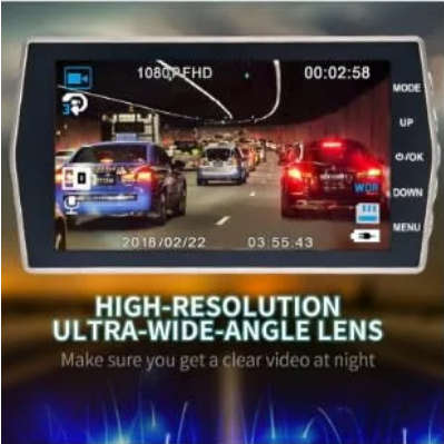 4 inch Dual Lens Camera HD Car DVR Video Dash Cam Front Rear Recorder