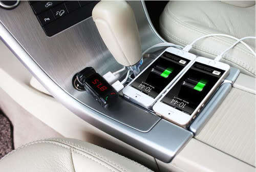 LCD Bluetooth Charger with handfree MP3 Player/ FM Radio Adapter Transmitter USB Charger