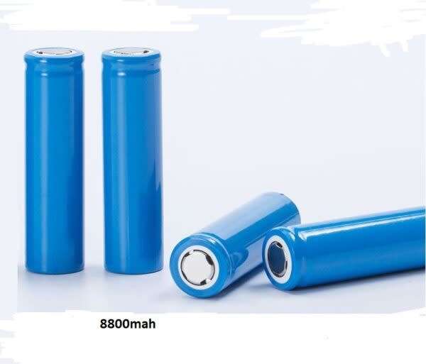 18650 3.7V Blue Battery 8800mah Flat Head