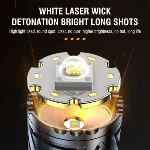 Multifunctional Rechargeable Laser Flashlight Aluminum Alloy