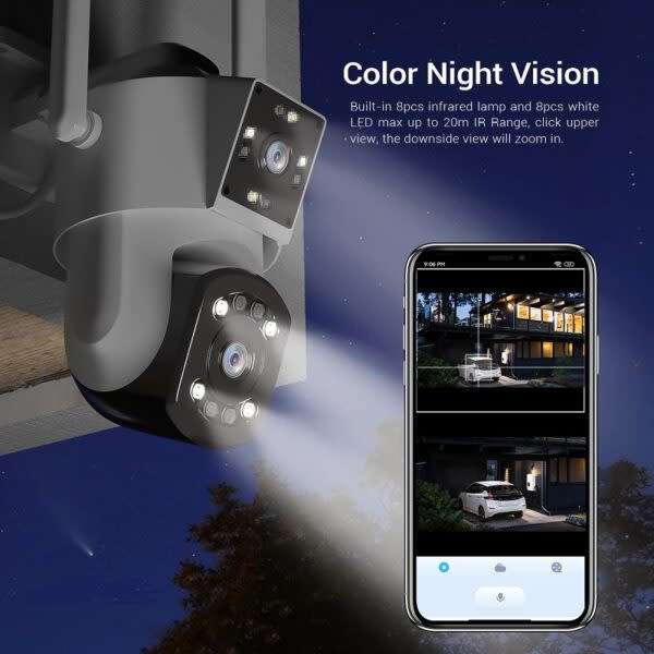 Wifi Smart Camera With Led Light Hd Camera Icam365 App