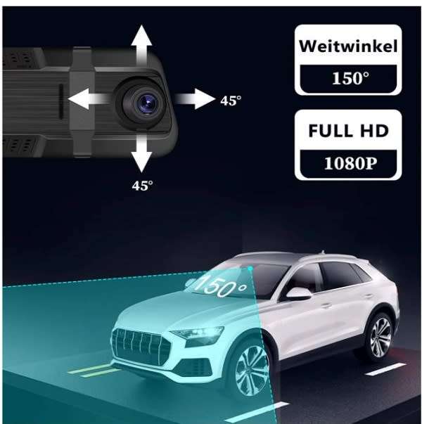 9.66-Inch Starlight Night Vision Wifi Driving Recorder