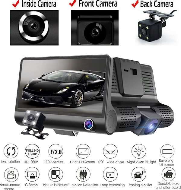 J Ia And Gw Dr 3 Camera In 1 Dashboard Camera