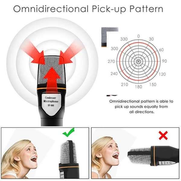 Microphone Sf-666 For Streaming Twitch Dubbing, Podcasting, For Pc Laptop Recording,