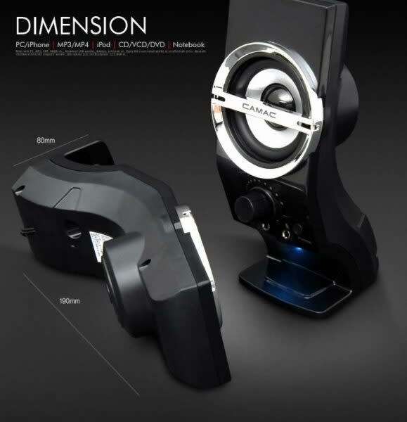 Camac Cmk-878 Usb Black Power Portable Music Speaker For Pc/Laptop