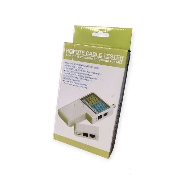 4-In-1 Remote Cable Tester For Rj11/Rj45/Usb/Bnc Cables