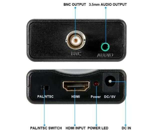 Video Converter Adapter Box Hdmi To Bnc